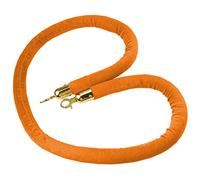 Safety Crowd Control Queue Line Barrier Rope,Velvet Hanging Stanchion Rope Foam Core, VIP Entry Divider Rope for Bank Hotel Hospital(Orange,2.7m/8.9ft/106inch)