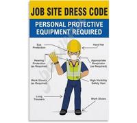 Safety Dress Code Poster Construction Site Wall Art