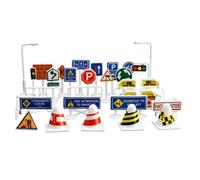 Safety Education Toy - Kids Traffic Sign Set, 28-Piece Portable Educational Game | Toy For Holiday Party, Home, Living Room, Easter, Garden, Indoor Play, Outdoor Use, Classroom, School Learning