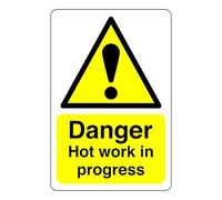 Safety First Display LTD Attenzione lavori in corso: plastica rigida da 1,2 mm per uso interno ed esterno (400 mm x 300 mm) Distanza di visualizzazione entro 14 m.