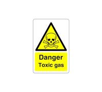 Safety First Display LTD Segnale pericolo gas tossico - 1,2 mm plastica rigida per uso interno ed esterno (300 mm x 200 mm) Distanza di visualizzazione entro 7 m.