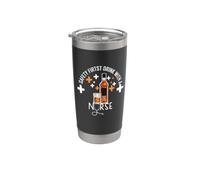 Safety First Drink With A Nurse Funny Drink Wine Nurses Bicchiere termico in acciaio inox doppia parete