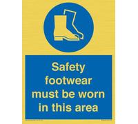 Safety Footwear must be worn in this area Sign - 150 x 200 mm - A5P