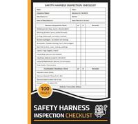 Safety Harness Inspection Checklist: Fall Protection Harnesses Pre-Use Inspection Report Book | Full-Body Harness Inspection Forms