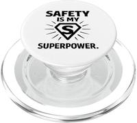 Safety Is My Superpower | Regalo per campioni di sicurezza sul posto di lavoro PopSockets PopGrip per MagSafe