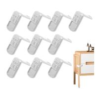 Safety Lock - Child Proof Door, Cabinet Security Latches, Ten Piece Proofing Kit, Mobili Protection Devices, Kitchen Drawer Guards, Home Fridge Securing Tools 10 Pack