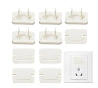 Safety Outlet Plug Covers - 10 Piece Set | Invisible Pull Ring Socket