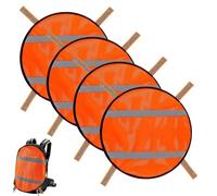 Safety Panel, Mesh Warning Cover, Reflective Visibility Shield, Lightweight Sport Gear, 16.14x9.84 inches, Easy Attachment Design, For Tents, Camping Trips, Biking Trails