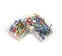 Safety Pins Sewing Tailoring Scarf Pins Durable Rustproof Secure Fastening for Crafting Sewing Jewelry Making Iron Plastic 200 Pieces (2 x 100 pezzi 3/0 perni colorati a doppia scatola)