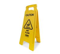 Safety Sign Folding Ylw Wet Floor Ps123