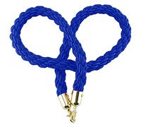 Safety VIP New Queue Divider Stanchion Rope,Crowd Control Barrier Ropes with Silver Hooks, for Restaurants/Hotels/Cinemas(Blue,1.5m/5ft/59inch)