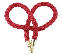 Safety VIP New Queue Divider Stanchion Rope,Crowd Control Barrier Ropes with Silver Hooks, for Restaurants/Hotels/Cinemas(Red,2.7m/8.9ft/106inch)