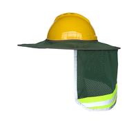 SafetyHelmet - Parasole con collo a tesa larga per proteggere il collo, per elmetti rigidi, pieghevole, ad alta visibilità, riflettente, per cappelli rigidi