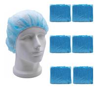 Safetyware Cuffia per capelli in tessuto non tessuto, usa e getta, antipolvere, elastica, per ospedale, cibo, cucina, laboratorio, pulizia e laboratorio, blu (300)
