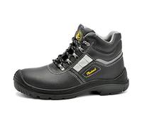 SAFEYEAR Heavy Duty stivali di sicurezza da uomo - 8350 Site Scarpe di sicurezza con puntale composito, S3 Lace Up High SRC Work Boots Mens & Ladies, 4E Wide Fit Black Safety Trainers