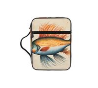 Safflower - Custodia per libri con stampa di pesce volante, con manico resistente, per uomo e donna