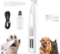 Saffory Dog Trimmer, Saffory Paw Trimmer, Saffory Electric Dog Trimmer for Paws,Pet Paws Trimmer with Led Light,Low Noise,Cordless Dog Paw Trimmer, Dog Clippers for Grooming for Thick Hair (1Set)
