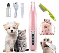 Saffory Paw Trimmer, Ultra-Low Noise, Saffury Electric Dog Paw Trimmer, Saffory Dog Trimmer with LED Light, Rechargeable Saffory Trimmer for Paws Eyes Ears Face Rump, Cats & Dogs (Pink)