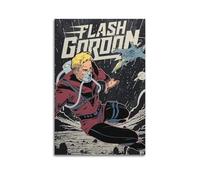 SAFHUER 5 poster decorativi da parete con Flash Gordon, stampa artistica su tela, poster decorativo moderno per camera da letto, 50 x 75 cm