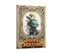 SAFHUER Poster decorativo da parete su tela, motivo: creature degli abitanti della foresta, poster decorativo moderno per camera da letto, per camera da letto, 50 x 75 cm