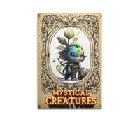 SAFHUER Poster decorativo da parete su tela, motivo: creature degli abitanti della foresta, poster decorativo moderno per camera da letto, per camera da letto, 50 x 75 cm