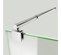 S'AFIELINA Barra rotonda cromata doccia, acciaio inox, vetro 8-10mm, cabine walk-in (1 pz)