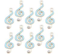 SAFIGLE 10 Pezzi Ciondoli Note Musicali in Lega per Orecchini e Collane Fai da Te, Decorazioni Moda Chic per Amanti della Musica e Creazioni Artigianali