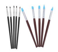 SAFIGLE 10 Pezzi Pennelli per Nail Art e Penne per Scolpire Unghie 17X0,8 CM in Legno per Modellazione e Scultura Fai da Te Manicure