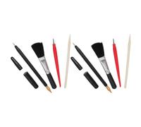 SAFIGLE 10 Pezzi Set di Strumenti per Graffi in Legno e ABS Forme Diverse, Materiale Resistente per Progetti Creativi e Studi Artistici, Penne da Disegno per Artisti