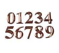 SAFIGLE 10 pezzi Targhetta Numero Civico Moderno Design Rame per Casa e Hotel Segnaletica Interna Porta Indirizzo Numeri Facile Installazione