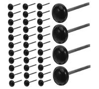 SAFIGLE 100 Pezzi Occhi di Vetro Sicuri Neri per Cucito e Needle Felting Occhi Rotondi Resistenti per Pupazzi Animali di Peluche e Pupazzi Fatti Mano