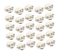 SAFIGLE 100pezzi Base in Lega Rotonda Da Accessori Per Spilla Fai Da Te Toppa Base in Vetro Per Decorazione Per Uniforme Distintivo Per Costume Argento