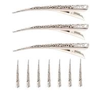 SAFIGLE 10pezzi Fermaglio Per Capelli in Metallo Fermagli Coccodrillo Per Donne Design Coreano Motivo Cavo Accessorio Per Capelli Elegante Adatto Per Matrimoni e Feste Leggero e Affidabile
