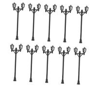 SAFIGLE 10pezzi Lampione in Miniatura Per Decorazione Da Giardino Scena Di Sabbia Da Tavolo Ornamento Di Paesaggio Simulato Per Mini Case e Layout Di Sabbia Realizzato in Materiale Sicuro