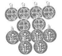 SAFIGLE 12 Pezzi Ciondoli Santini in Metallo Decorativi per Gioielli e Bomboniere Pendenti Religiosi Leggeri e Resistenti per Collane Bracciali e Regali Festivi