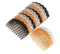 SAFIGLE 12 pezzi Pettini Laterali Retrò da Donna Pettini per con Denti in Plastica Morbida Accessori Colorati Compatti e Portatili per Styling Versatile