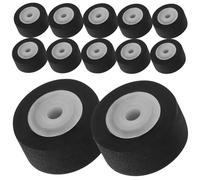 SAFIGLE 12 Pezzi Rullo Pressore in Gomma Nero Compatto e Pratico per Registratori Radio e Videocassette, Diametro 11,5mm Cuscinetto Integrato