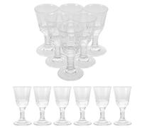 SAFIGLE 12 piccoli calici da vino - Bicchieri da bere con fondo spesso e piede alto da 10 ml - Bicchieri decorativi per birra, whisky, succo - Feste