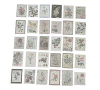 SAFIGLE 120 Fogli Adesivi Vintage Posta Retro con Piante Stickers Autoadesivi per Scrapbook e Decorazioni DIY da Pacchi per Album Marcatori e Etichette Pergamena