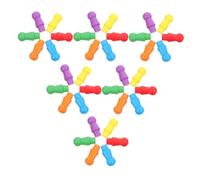 SAFIGLE 180 Pezzi Pedine per Gioco della Dama Cinese in Legno, Pezzi di Ricambio Colorati a Forma di Omino, , e Ragazzi, per Feste di Gioco e Attività Ricreative