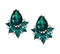 SAFIGLE 1paio Orecchini Goccia Rutenio Con Strass Eleganti Orecchini Per Cerimonie e Eventi Gioielli Per Sposa e Prom Design Geometrico Unico