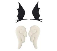 SAFIGLE 2 paia Fermagli Angelo per Ragazze Clip Decorativa Bianca e Accessorio per Scuola Feste e