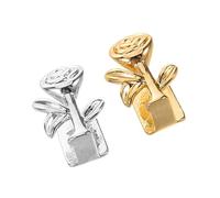 SAFIGLE 2 Pezzi Decorazione dei Denti in Stile Hip-Hop Cappuccio del Dente bigiotteria da Rapper Denti della griglia Cosplay Grill di Denti Griglie per Denti per Rapper Rame