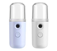 SAFIGLE 2 pezzi dispositivo di alimentazione facciale mini umidificatore spray di bellezza contatore acqua nano crema idratante per il viso Nano-atomizzatore vaporizzatore viso Abs Blue