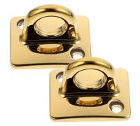 SAFIGLE 2 pezzi Ganci da Parete in Metallo per Corde di Transenna Oro Supporto Sospensione Muro per Cordoni di Controllo Folla e Barriere Guardrail