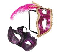 SAFIGLE 2 Pezzi Maschera romana retrò maschere mascherata da uomo fornitura di feste in maschera ragazza maschera mascherata per maschera per la festa plastica Viola,porpora