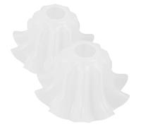 SAFIGLE 2 Pezzi Paralume in Acrilico Resistente a Forma di Fiore per Lampade a Sospensione Applique e Lampade da Tavolo Sostituzione Paralume E27 per Illuminazione Decorativa Soggiorno