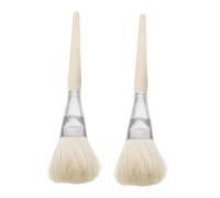 SAFIGLE 2 pezzi Pennelli Pittura Professionali Lana Morbida per Dettagli Precisi Decorazione con Colla su Vetro e Ceramica Pennelli per Arte con Setole Naturali per Finiture Oro e Argento