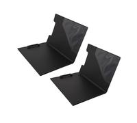 SAFIGLE 2 pezzi Portablocchi Rigidi in Plastica Nero Organizer Documenti e Supporto Scrittura Leggero per Ufficio Scuola e Conferenze Cartelline Protettive Resistenti e Facili da Usare