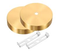 SAFIGLE 2 pezzi Rosone in Ottone per Lampadari e Applique Soffitto Vintage DIY Piastra Base Soffitto per Montaggio Faretto e Plafoniera Supporto per Accessori Lampade